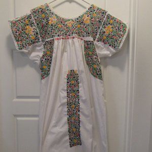 Boho Vintage White Mexican Wedding Dress